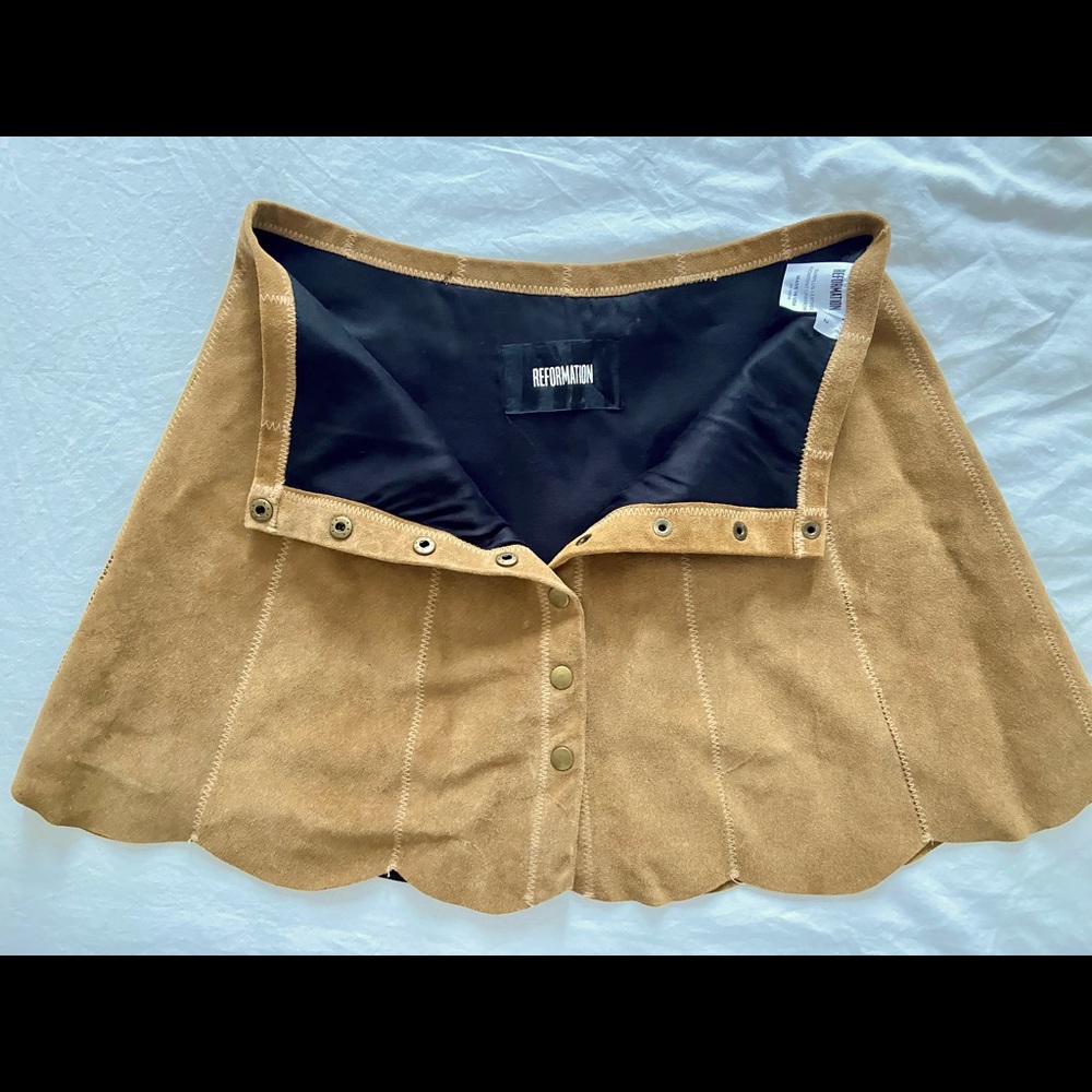 Suede Reformation Skirt, size 2